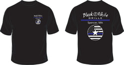 The Black & White  Thin Blue Line Shirt