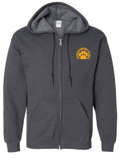 Quinsigamond School Zip UP Hoodie - Gray